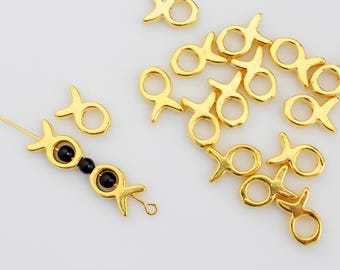 100 Perline Distanziali A Forma Di Cuore: Oro E Argento Per Bracciali E Collane Fai Da Te, 7mm
