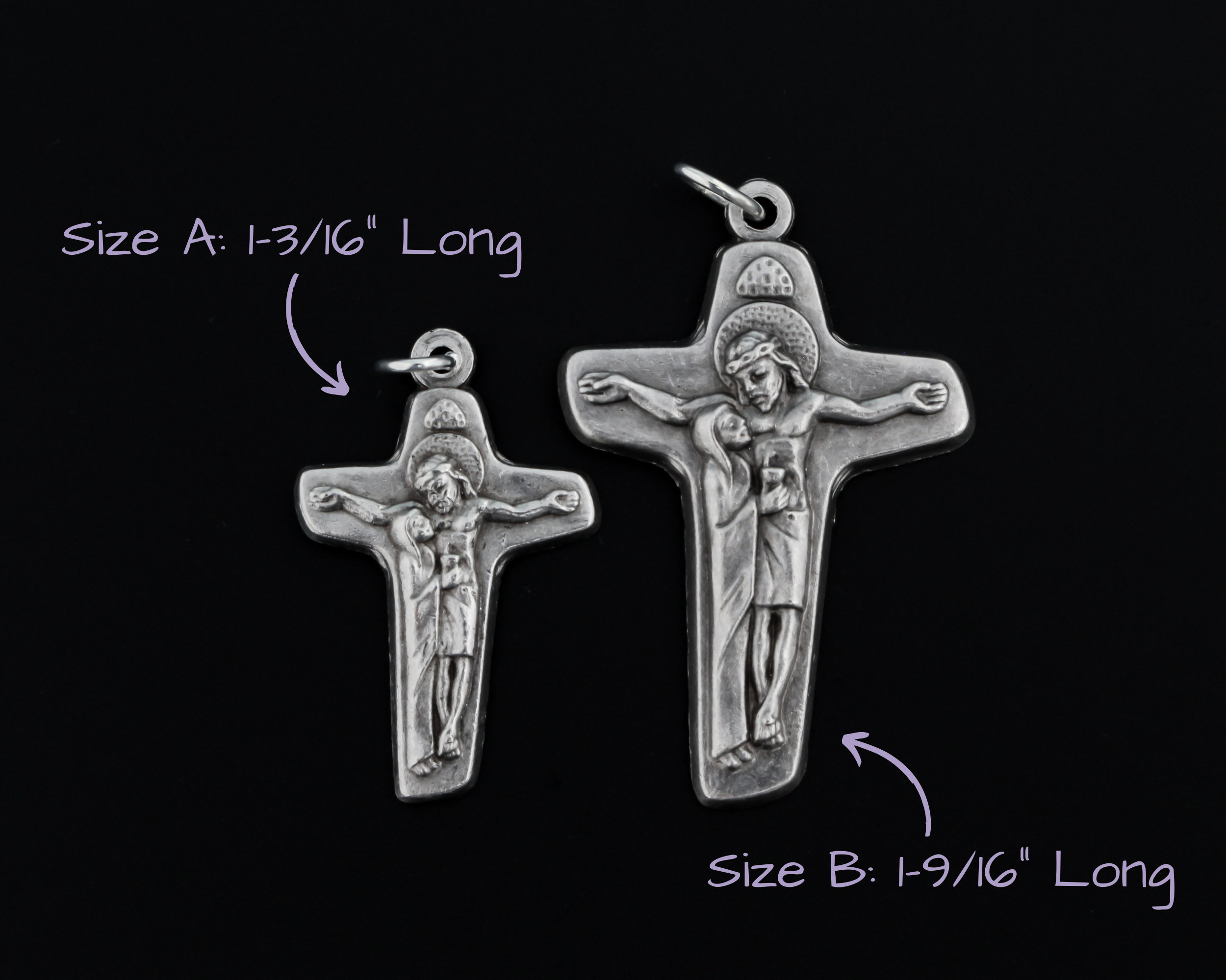 Mary at the Side of Jesus Crucifix Pendant, Unity Cross of