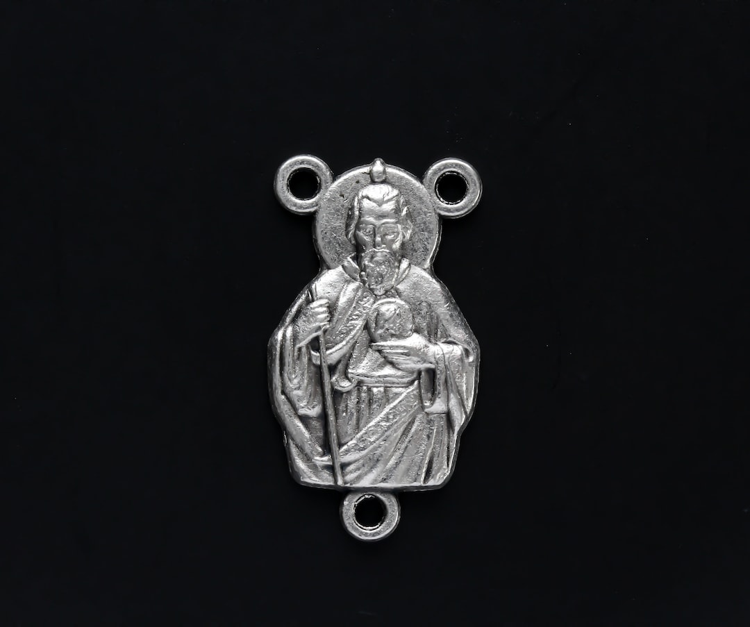 Saint Jude Rosary Centerpiece 1" Long - Patron Saint of Hope and ...