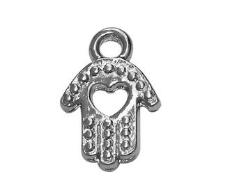 Litet Hamsa Guds Hand-hänge 11 mm x 8 mm, 25 st