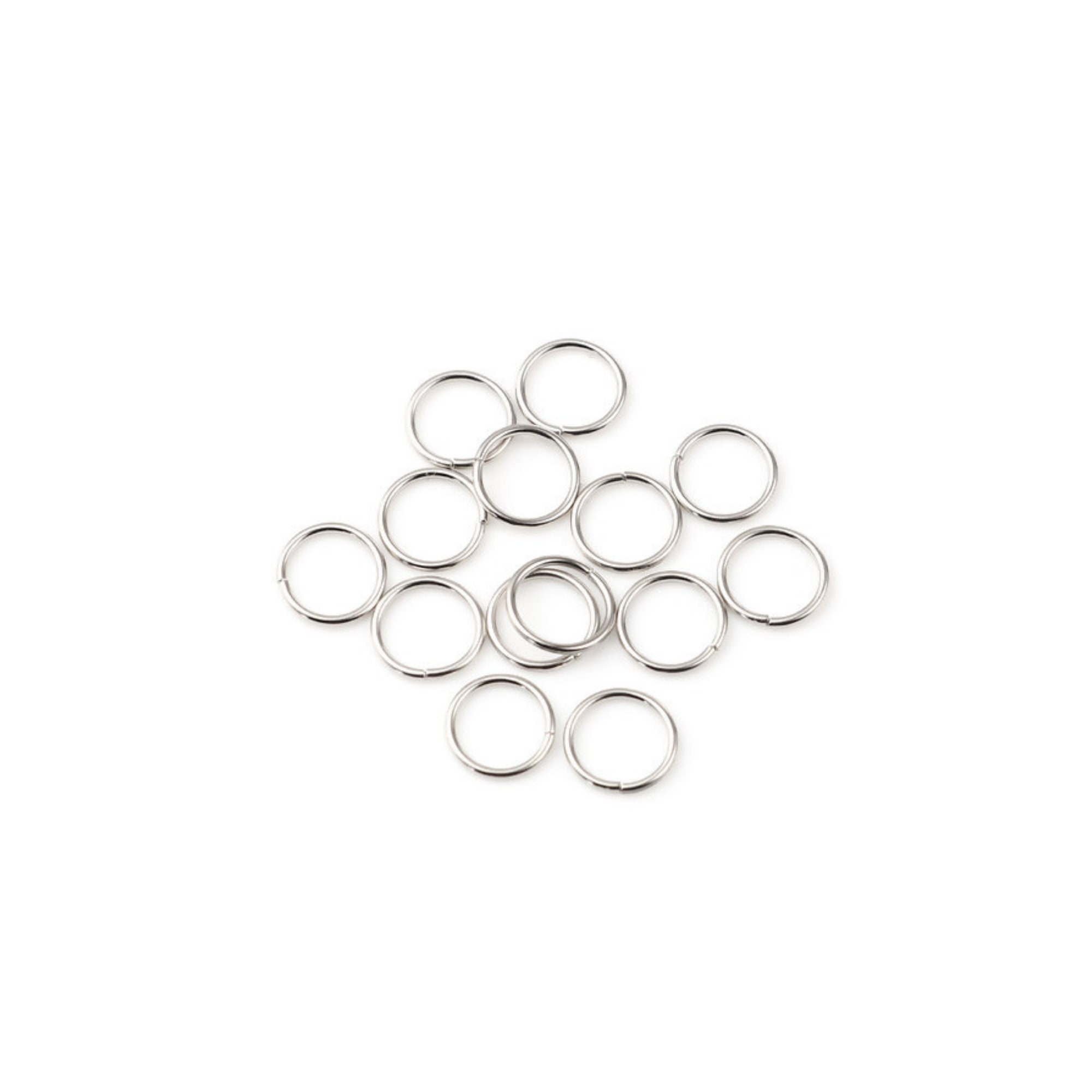 5mm Silver Jump Rings 21 Gauge Iron Based Alloy 100pcs 5mm X 0.7mm 