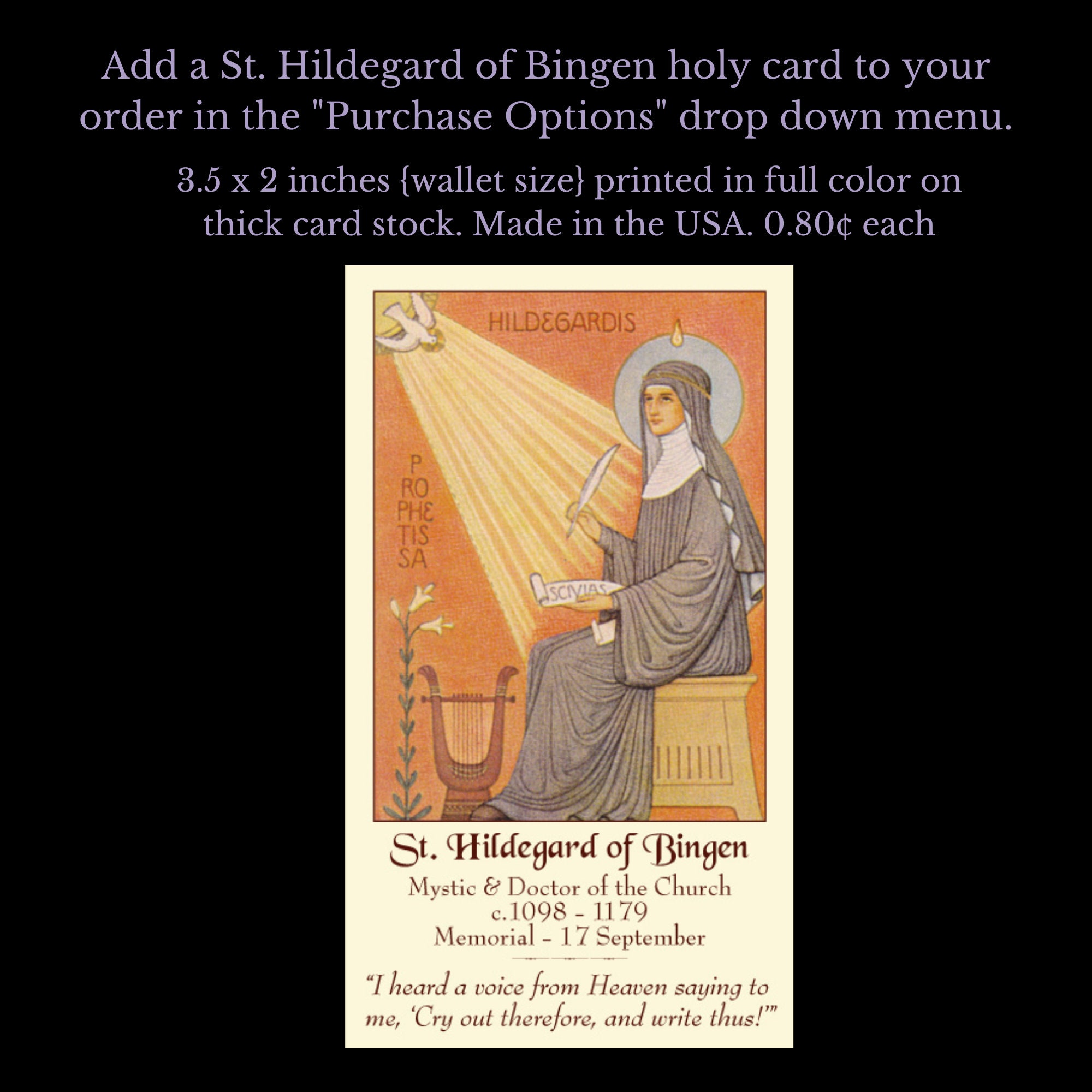 Saint Hildegard of Bingen Medal Patron of Musicians and - Etsy