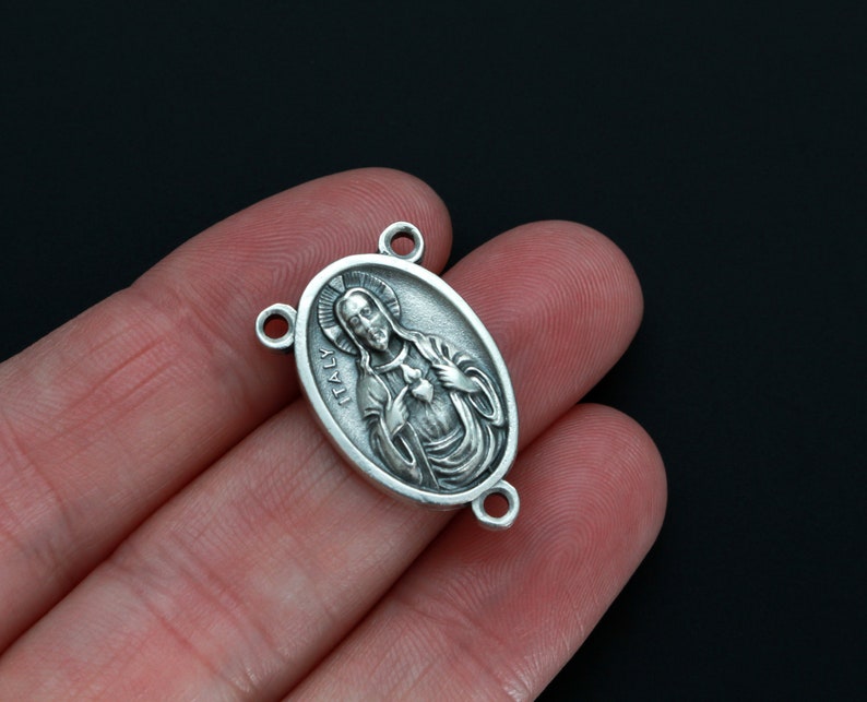 Immaculate Heart of Mary and Sacred Heart of Jesus Rosary Centerpiece ...