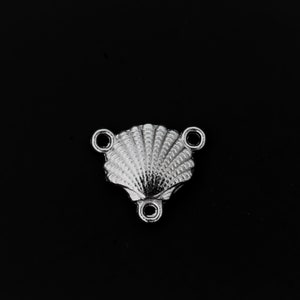 Tiny Scallop Shell Rosary Centerpiece with Saint James the Greater 11mm x 12mm image 4