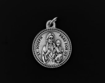 Saint Joseph Round Medal - Patron Saint of Fathers and Workers - Made in Italy
