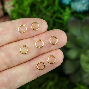 Anelli di congiunzione in oro da 6 mm, base in ferro calibro 19 - 100 pezzi 6 mm x 0,9 mm