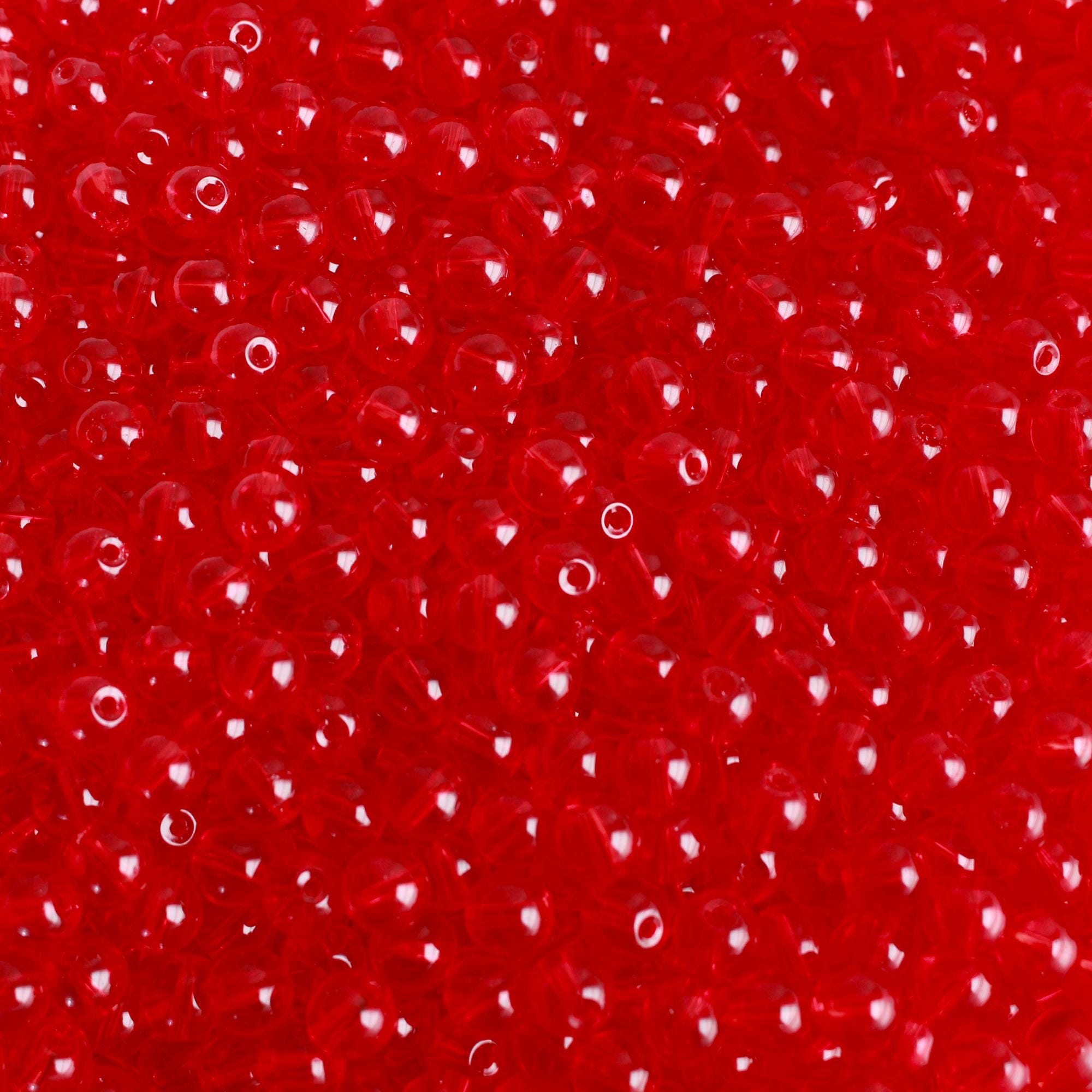 Red Transparent Glass Beads 8mm Round, Hole is 1.5mm - 60 Beads - Etsy