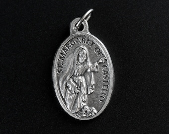 Saint Margaret of Castello Medal - Patron of Disabled People, Blind People, Pro-life Movements - Made in Italy