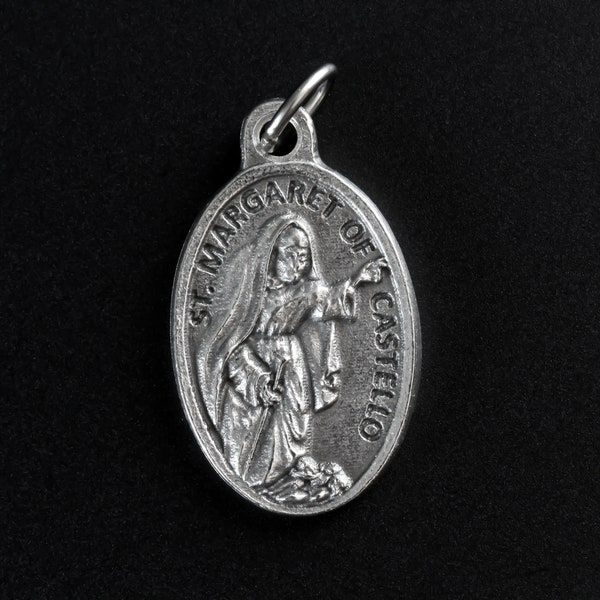 Saint Margaret of Castello Medal - Patron of Disabled People, Blind People, Pro-life Movements - Made in Italy