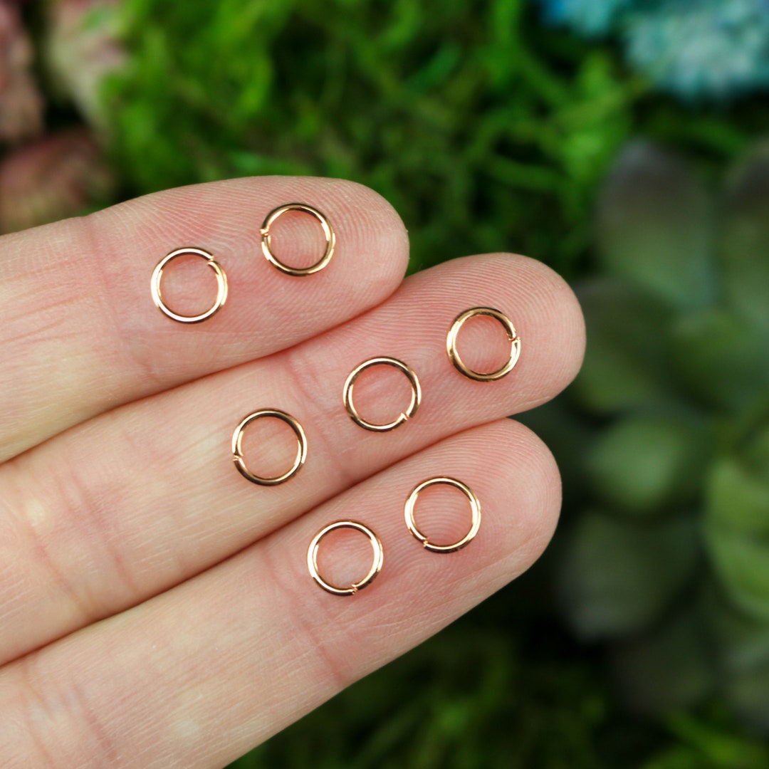 6mm Rose Gold Jump Rings 19 Gauge Iron Based Alloy 100pcs 6mm X 1mm Etsy