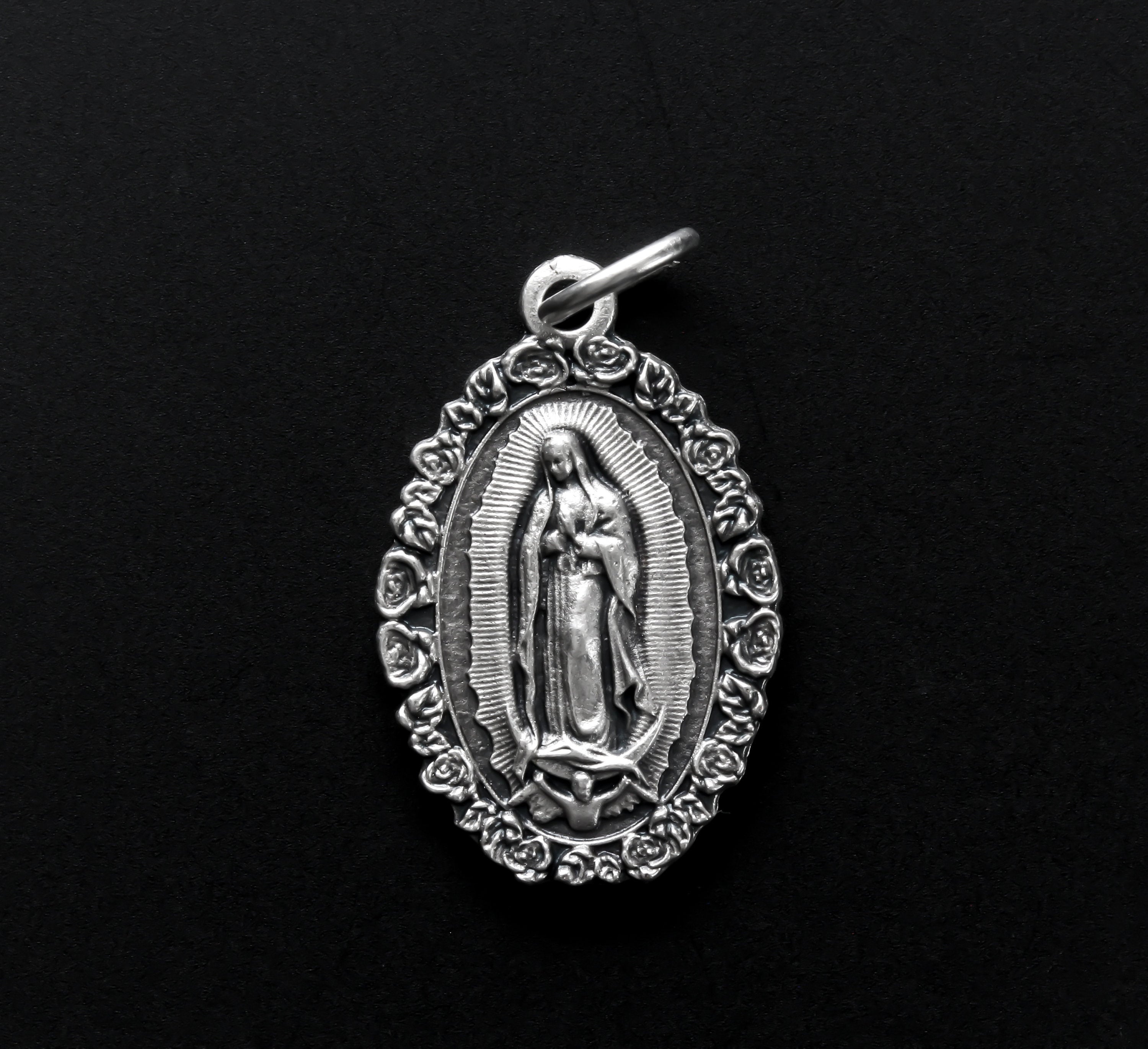 Extra Large Miraculrous Medal, Sterling Silver 925 Our Lady of
