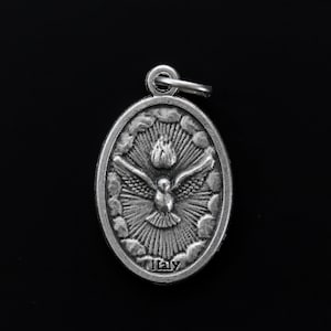 Come Holy Spirit Medal - Peace Dove Jesus Baptism Symbol - Made in Italy