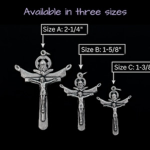 Tertium Millennium Holy Trinity Crucifix Cross - Father, Son, Holy Ghost - Available in 3 Sizes
