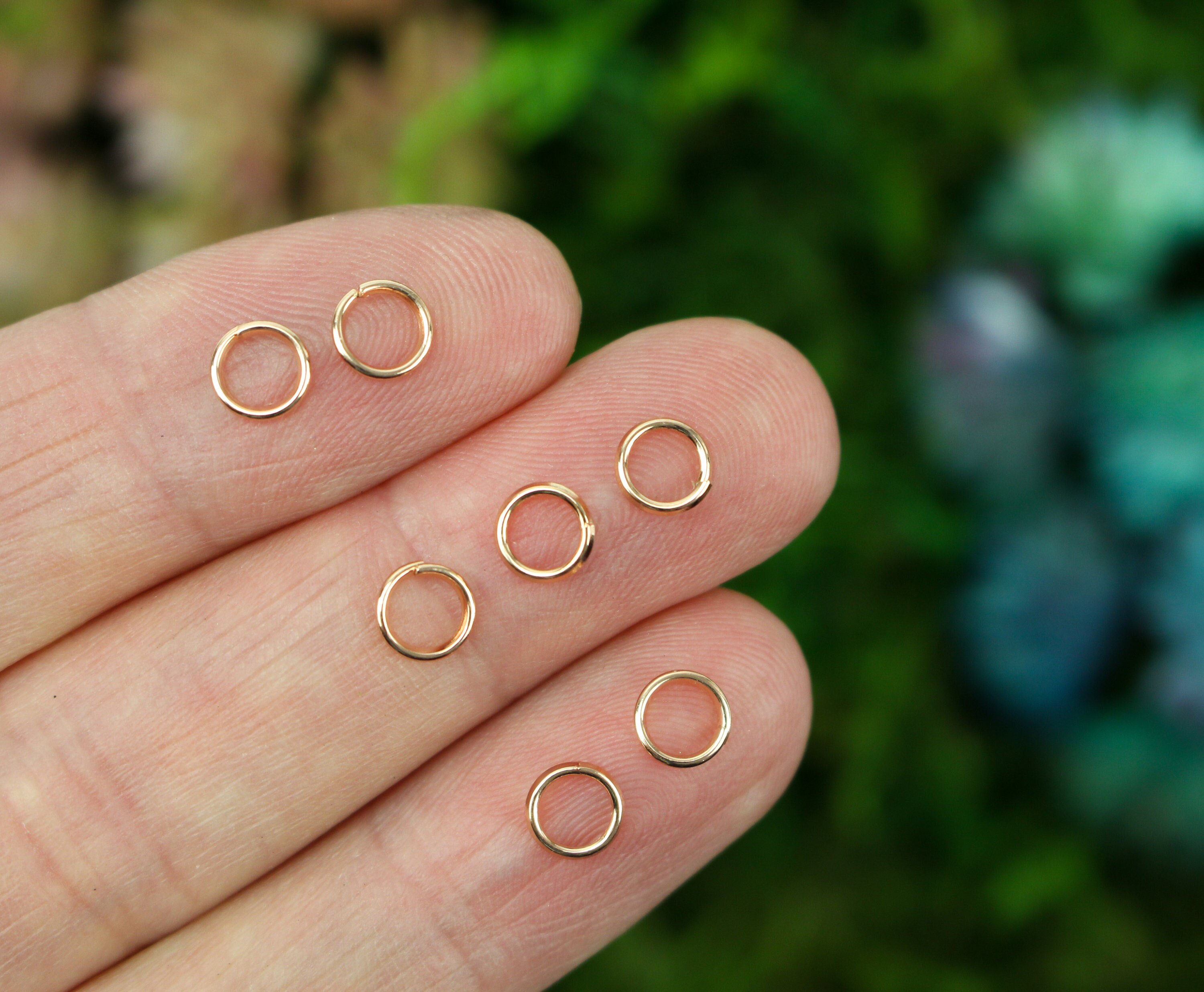 22K Gold Plated Open Jump Rings 5mm 20 Gauge (100)