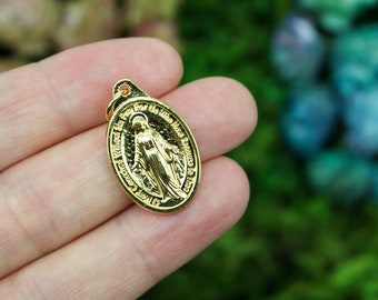 Gold Plated Celtic Miraculous Medal - Celtic Cross Online