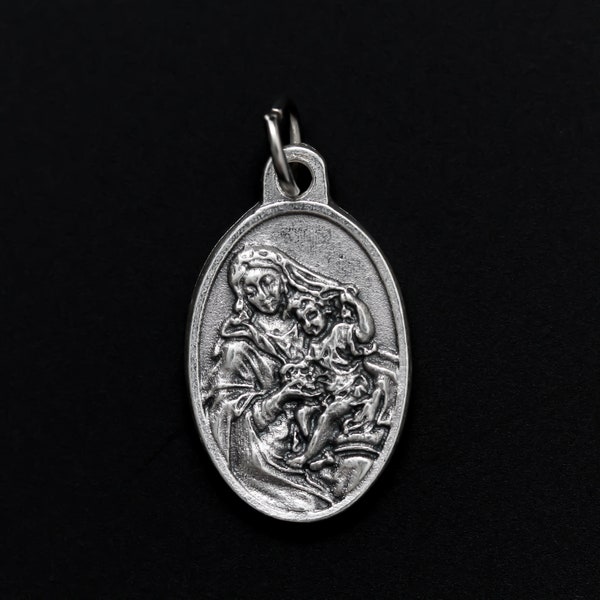 Madonna of the Grapes Medal - The Feast of Mary's Nativity Blessing of the Grapes Pendant - Made in Italy