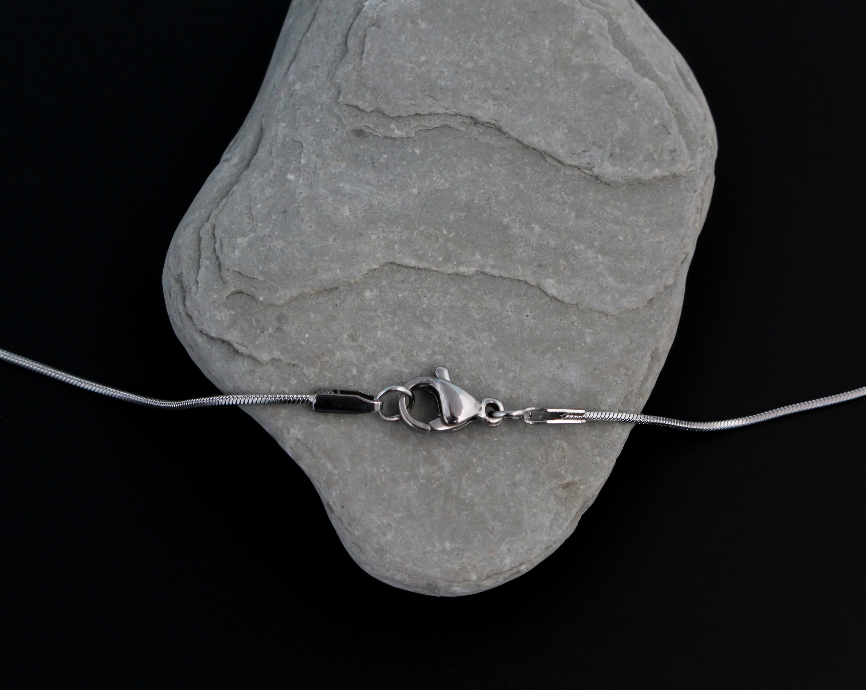 Stainless Steel Snake Chain Necklace With Lobster Clasp, 21-3/4