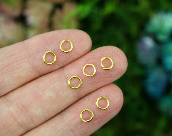 5mm Gold Jump Rings 21 Gauge Iron Base 100pcs 5mm X 0.7mm 