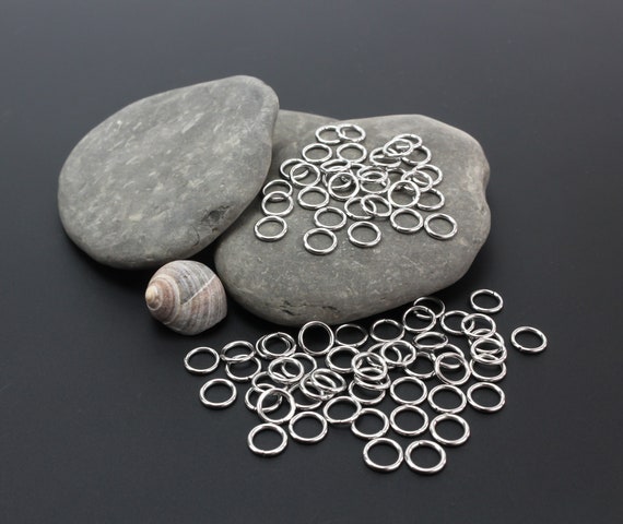 6mm Silver Jump Rings 20 Gauge Stainless Steel 100pcs 6mm X 0.8mm