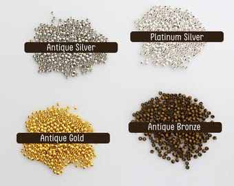 Iron Spacer Beads, Round 3mm in Diameter Available in Silver, Bronze, Gold - 300pcs