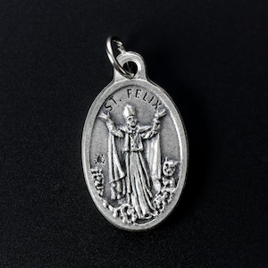 Saint Felix of Nola Medal Patron of Lost Pets and Spiders | St. Theodore the Tyro Patron of the Recovery of Lost and Stolen Items
