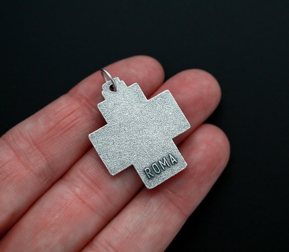 Jesus Alpha and Omega Cross Pendant Chi rho Christogram Cross 1 1