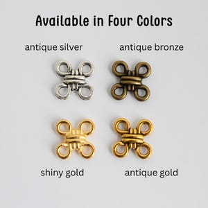 Celtic Knot Connectors 12mmx12mm -  Square Knot Joiner Links, 20pcs Available in Four Colors