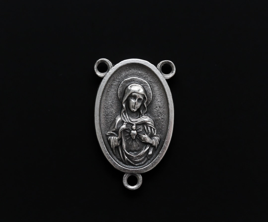 Immaculate Heart of Mary and Sacred Heart of Jesus Rosary Centerpiece ...
