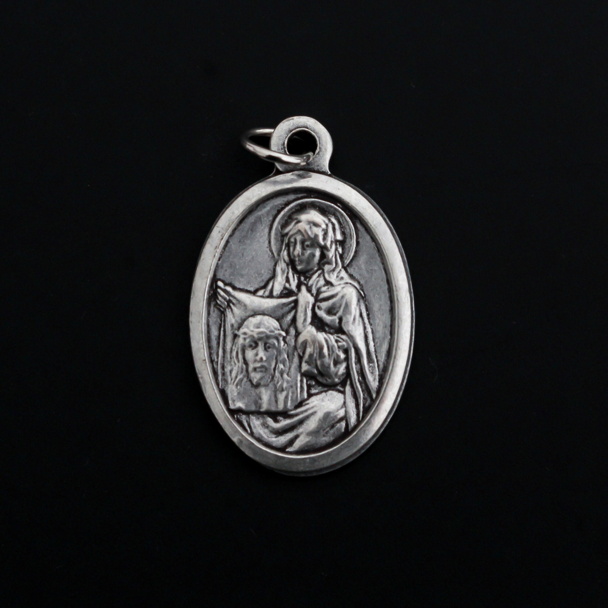 Saint Veronica Medal - Veil of Veronica - Patron of Photographers and Laundry Workers - Made in Italy