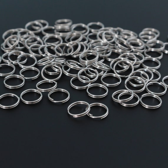 8mm Split Jump Rings - Stainless Steel Double Loop Rings, 100pcs