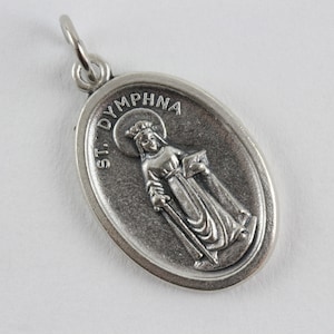 Saint Dymphna Pray For Us Medal Patron of Anxiety, Depression, Mental Health Made in Italy image 6