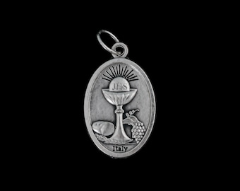 First Holy Communion Sacrament Medal with Holy Spirit - Made in Italy