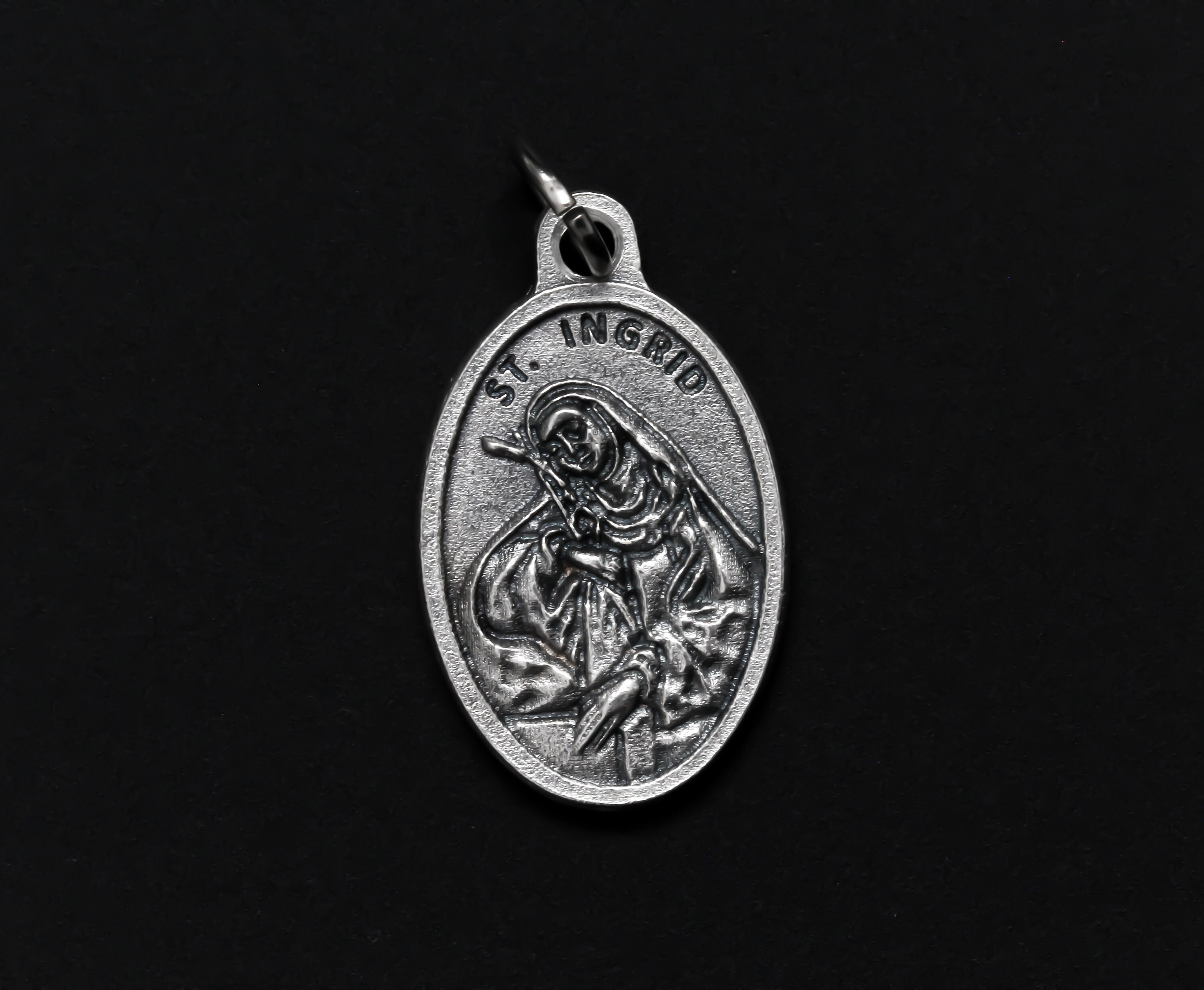 Saint Ingrid of Sweden Medal  - Ingid Elofsdotter of Skänninge - Patron of Sweden - Made in Italy