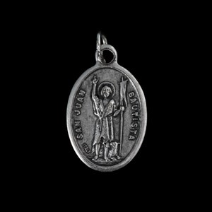 Saint John the Baptist Medal in Spanish - Patron of Spasms, Seizures and Conversion to Faith - Made in Italy