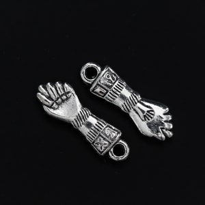 10 Figa Fist Good Luck Pendant - Italian Mano Figas Hand Charm Spiritual Protection Against Evil Eye - 23mm Long