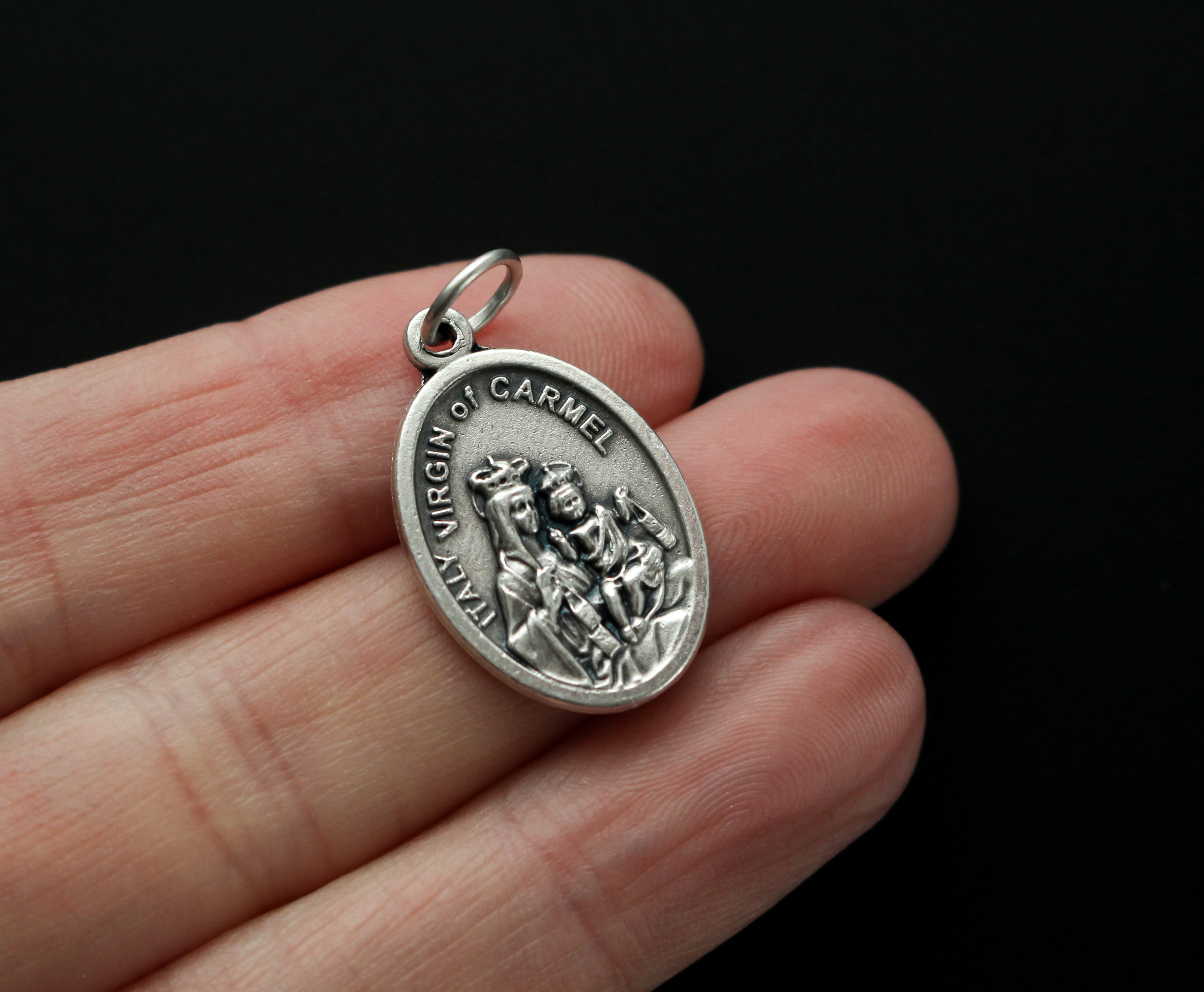 Sacred Heart of Jesus With Our Lady of Mount Carmel Scapular Medal ...