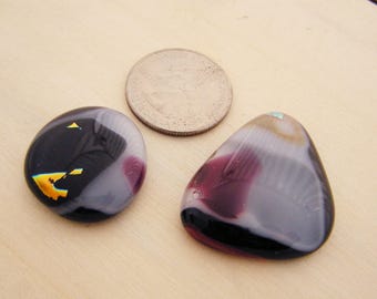 NEUTRALS Fused Glass Cabochons to use in your projects