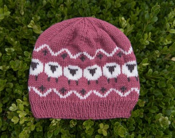Kids Colorwork Hat Knitting Pattern, Kids Fair Isle Beanie PDF, Winter Knit Hat for Children, Stranded Knitting Pattern