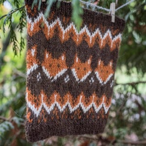 Fox Cowl Knitting Pattern, Woodland Animal Neck Warmer, Fun and Cozy Fair Isle Accessory, Instant Download PDF