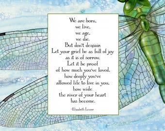 The River of Your Heart Sympathy Card - Single or Set of 4, Watercolor, Elizabeth Lesser