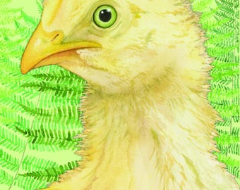 NEW! Chick Magnet - Watercolor Refrigerator Art Gift