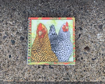 NEW! All the Hangry Ladies 6" x 6" Watercolor Art Lined Spiral Notebook