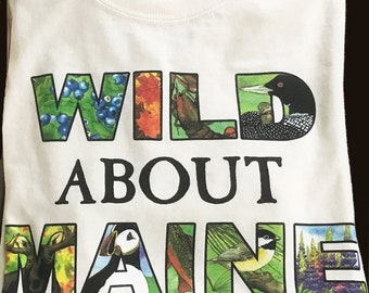 Wild Maine T-shirt – Unisex Kid's Tee, Maine Wildlife Design