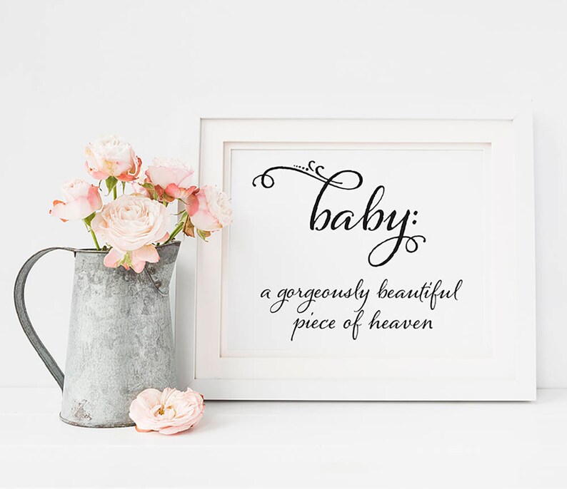Printable Nursery Sign Baby Definition Nursery Sign Baby Etsy