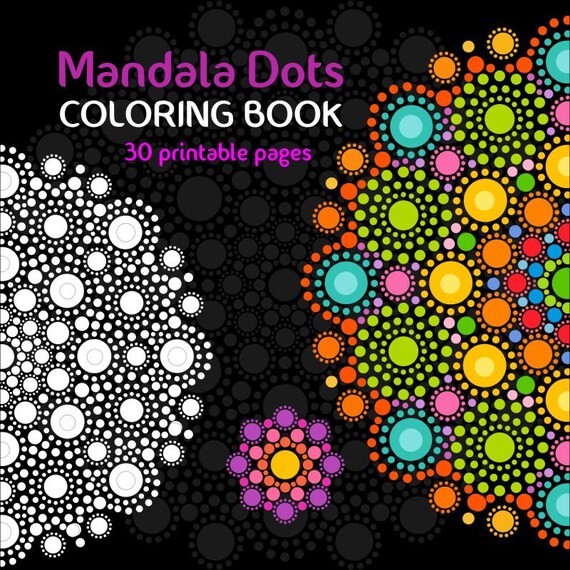 Download Mandala Dots Coloring Book Etsy