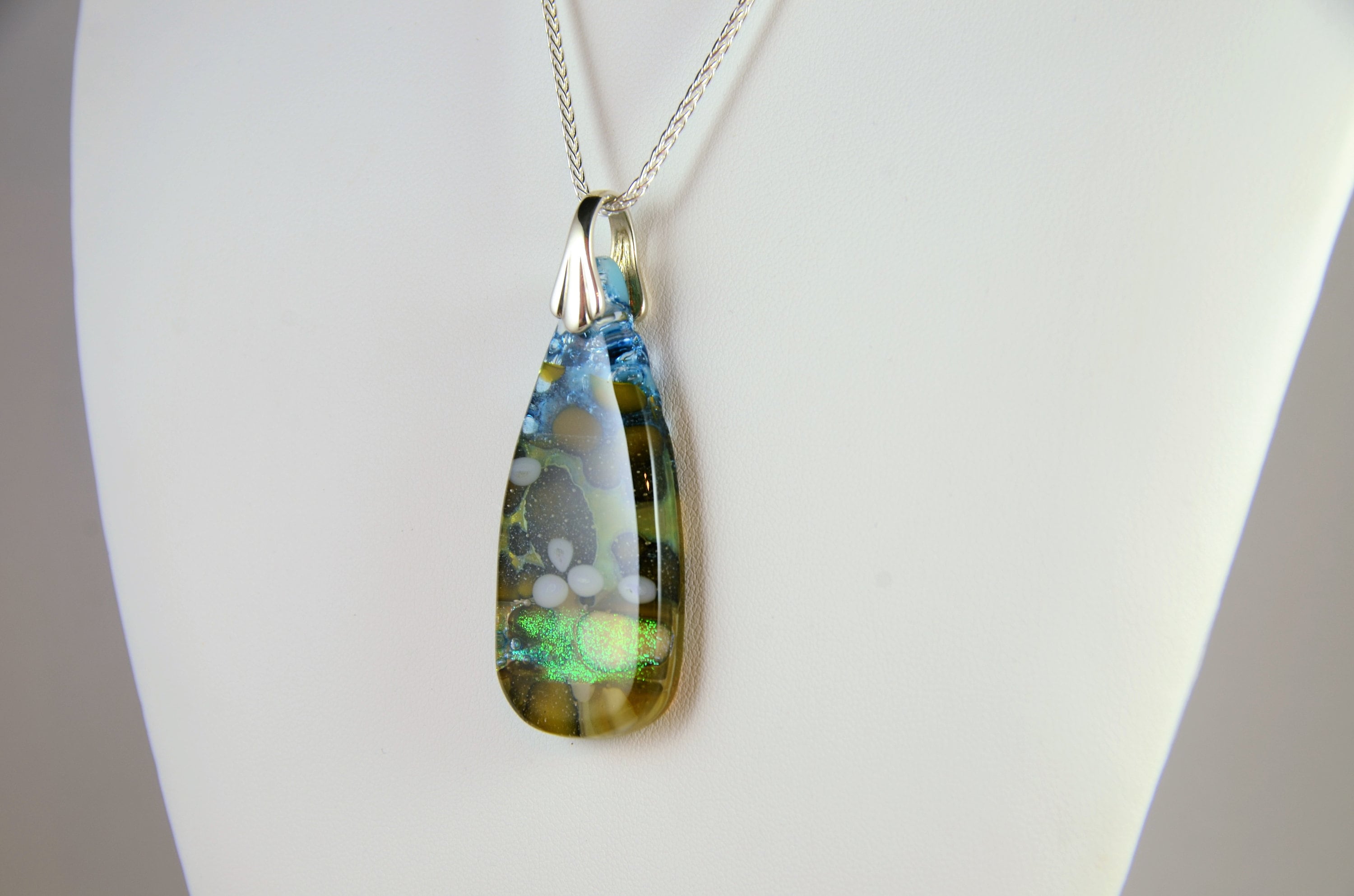 River Inspired Jewelry, Handmade River Rock Glass Pendant Necklace ...