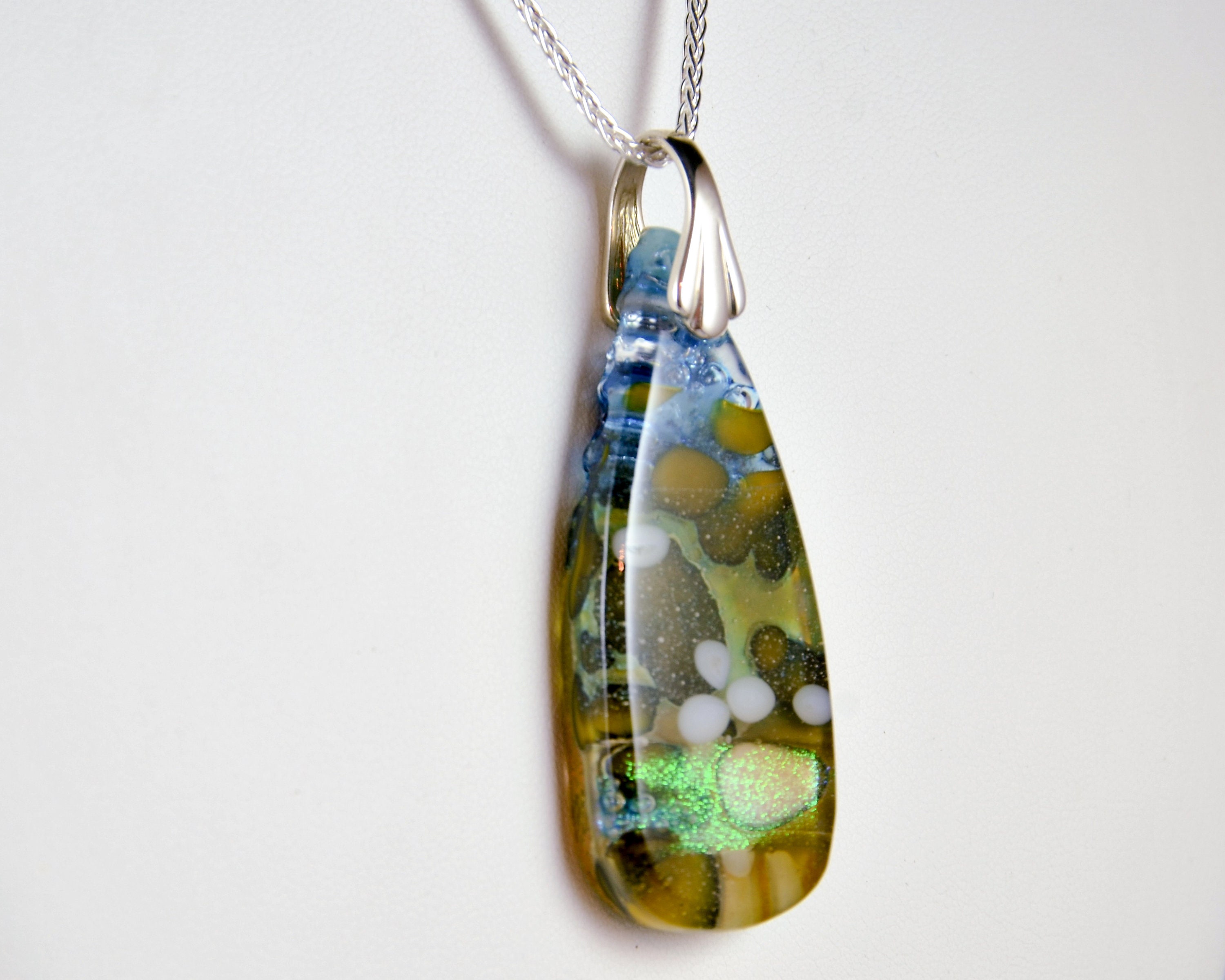 River Inspired Jewelry, Handmade River Rock Glass Pendant Necklace ...