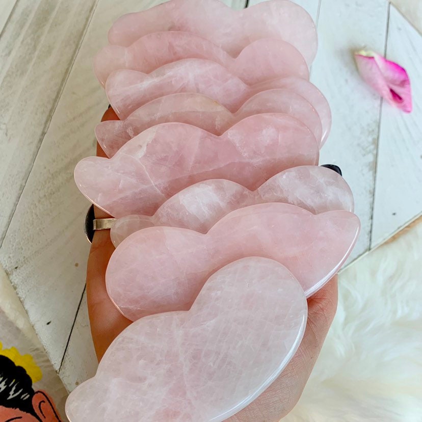 rose quartz gua sha tool rose quartz gua sha tool
