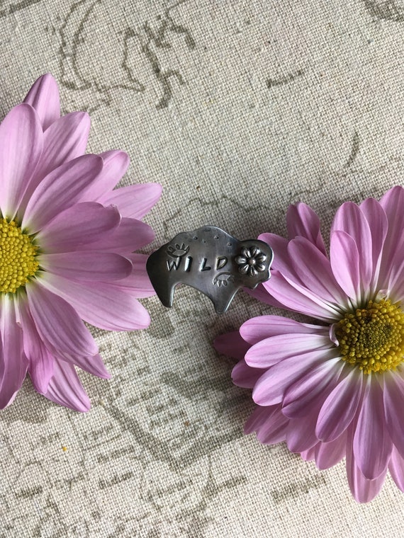 Sacred Buffalo ‘Wild’ Totem Ring, Sterling Silver, Size 7