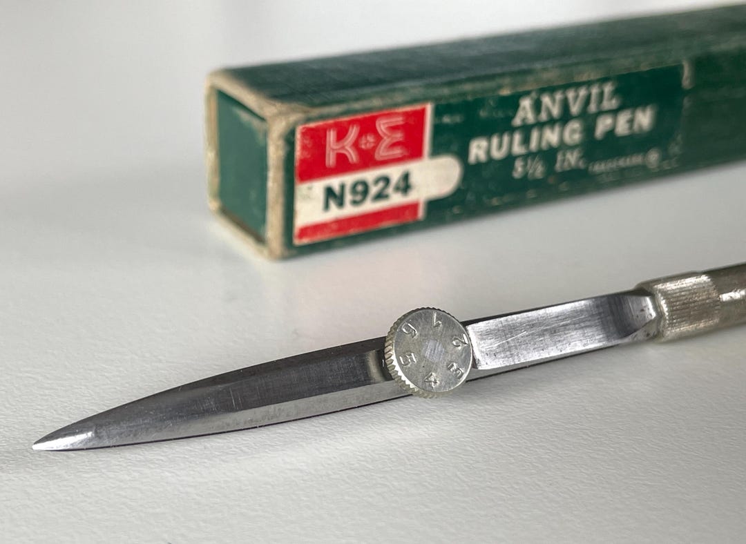 Vintage K&E ANVIL German Made Ruling Pen N924 Drafting Drawing in ...